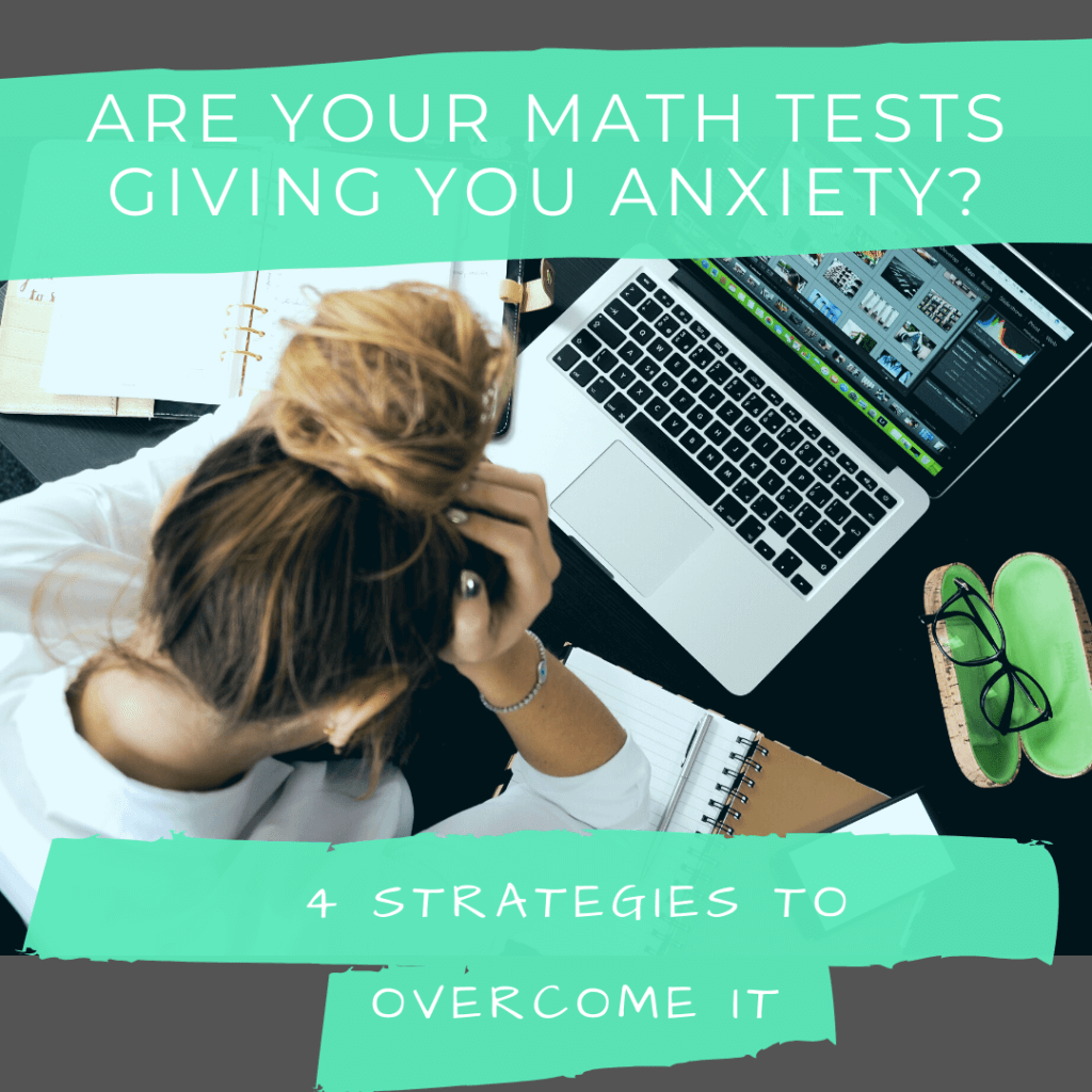 student feeling anxiety over a math test